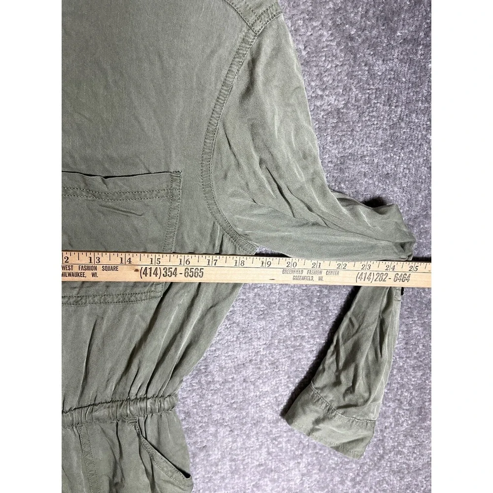 Old Navy Long Sleeve‎ Jogger Leg Utility Jumpsuit Girls Size XL 14 Green Pockets